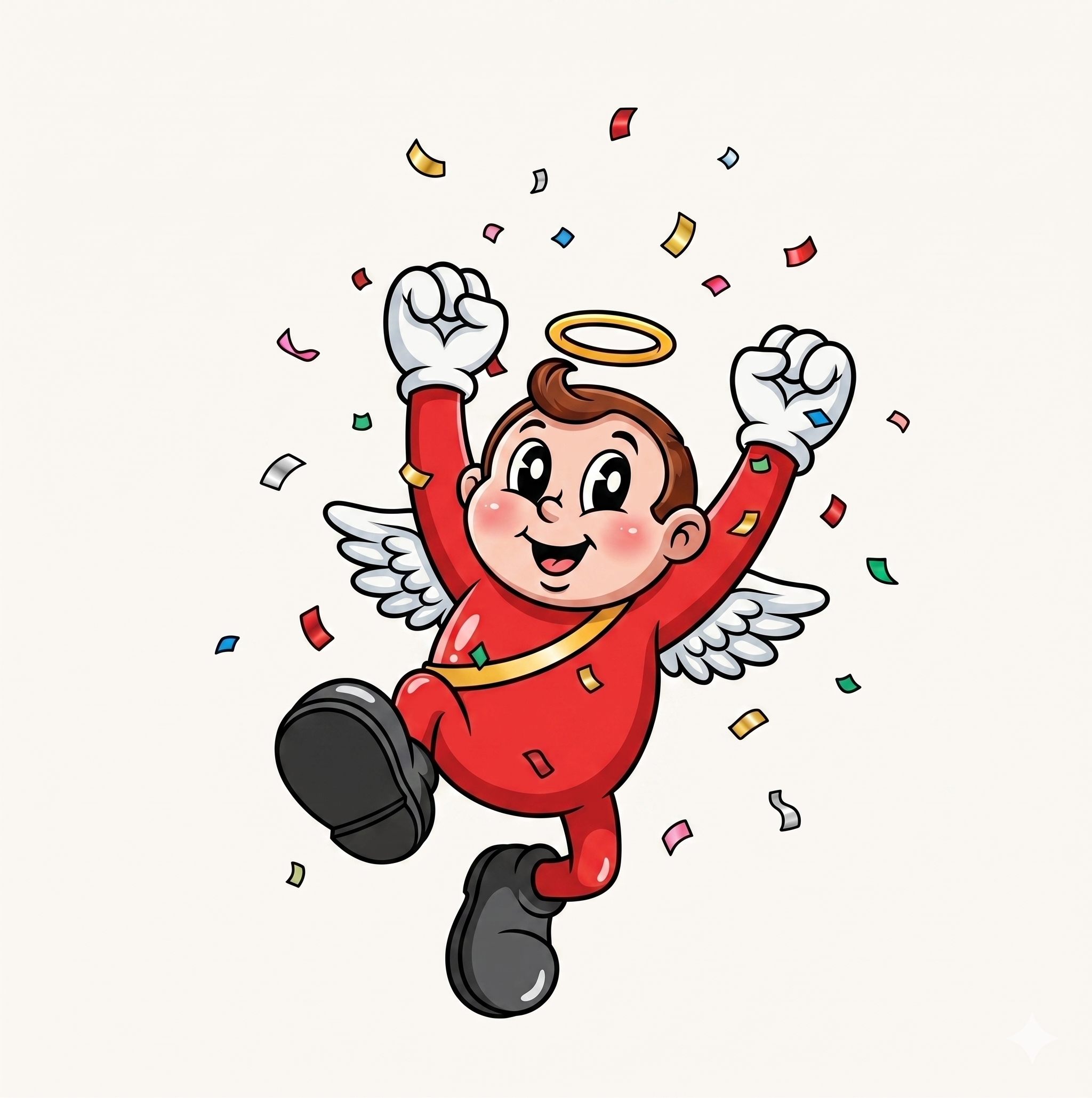 Angel celebrating